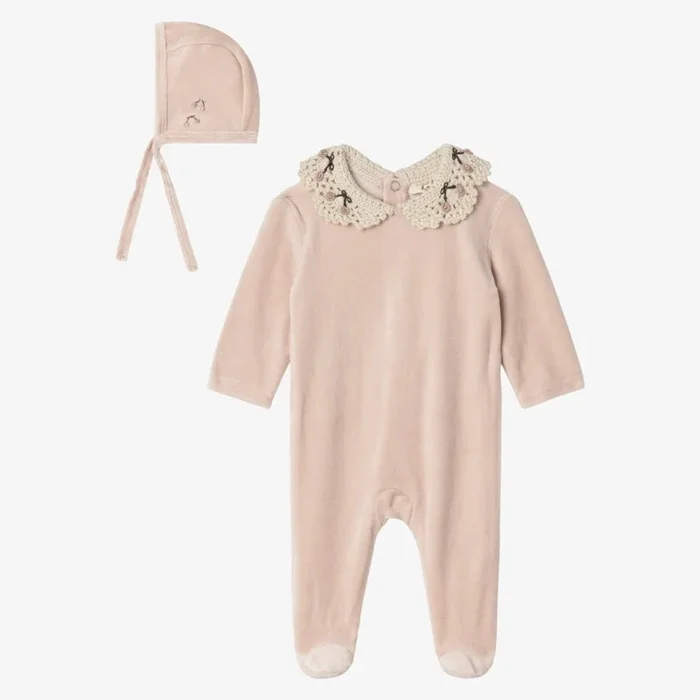 Collar Footie – Rose Cloud