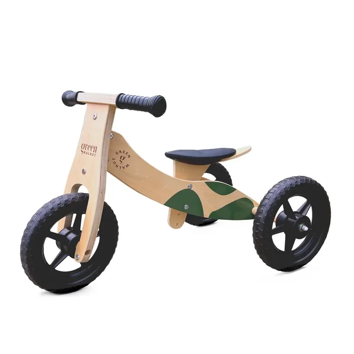Convertible Wooden Balance Bike – Trike (2 in 1)