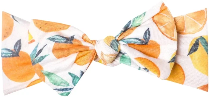 Copper Pearl Knit Headband Bow – Citrus