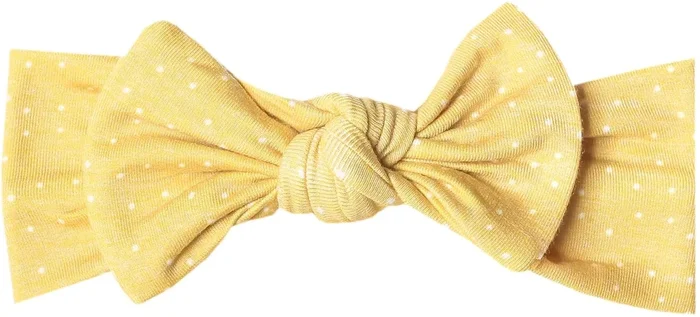 Copper Pearl Knit Headband Bow – Marigold