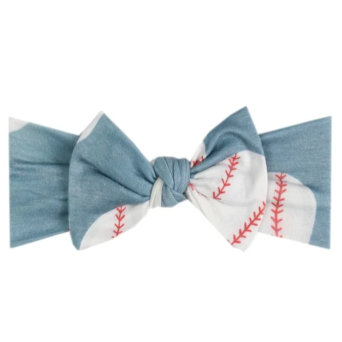 Copper Pearl Knit Headband Bow | Slugger
