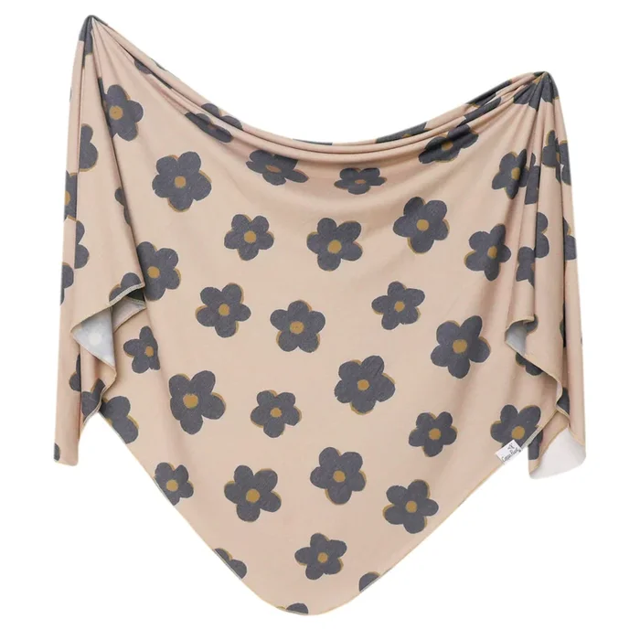 Copper Pearl Knit Swaddle Blanket – Gemma in Tan