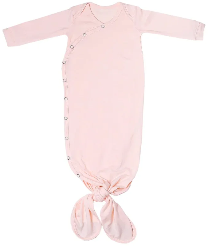 Copper Pearl Newborn Knotted Gown – Blush