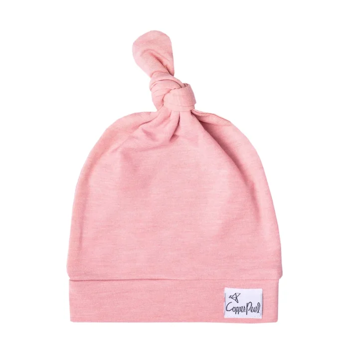 Copper Pearl Newborn Top Knot Hat – Darling