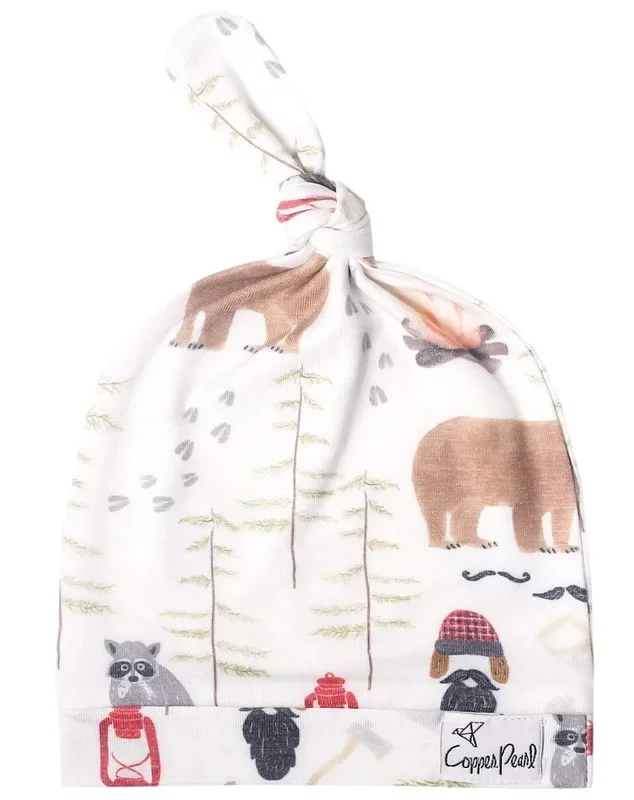 Copper Pearl Newborn Top Knot Hat – Lumberjack