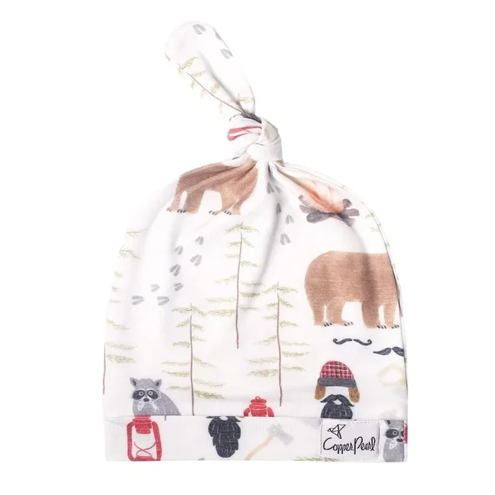 Copper Pearl Newborn Top Knot Hat – Lumberjack