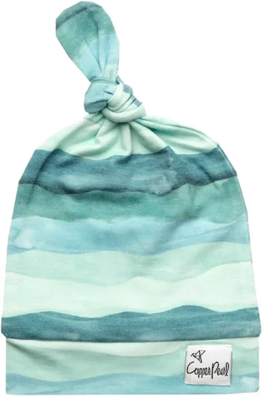 Copper Pearl Newborn Top Knot Hat – Waves