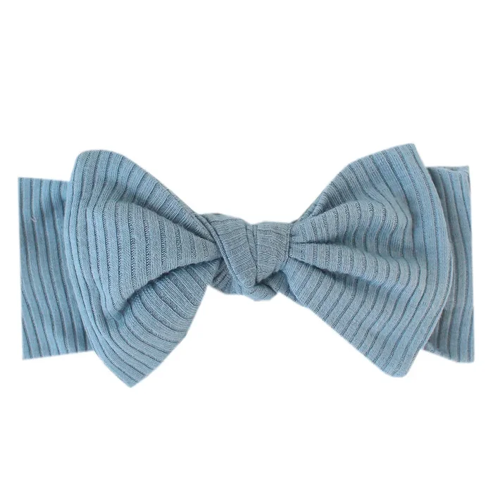 Copper Pearl Rib Knit Headband Bow | Atlantic