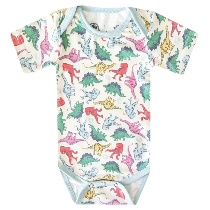 Copper Pearl Short Sleeve Bodysuit | Dinosaurs Jurassic Park