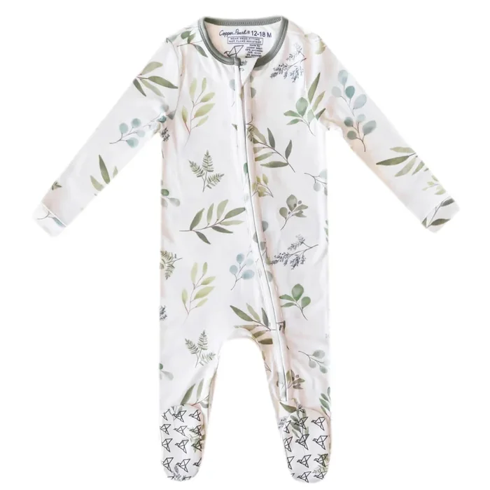 Copper Pearl Zip-Up Footie | Haven