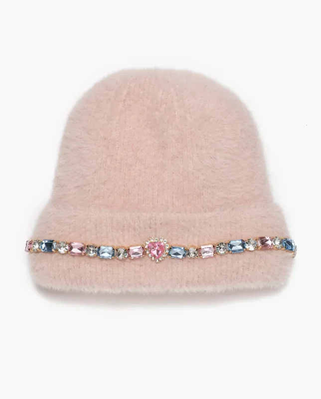 Cotton Candy Jeweled Beanie