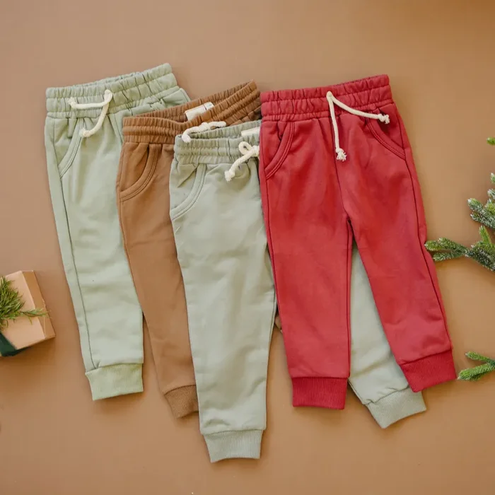 Cotton French Terry Joggers – Christmas Matching