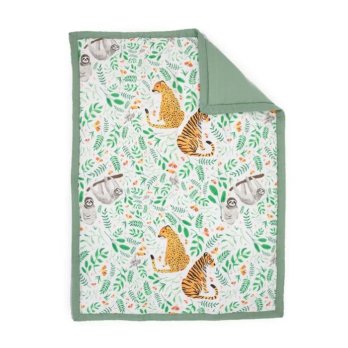 Cotton Muslin Toddler Comforter – Mighty Jungle