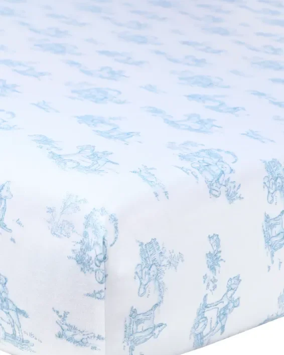 Crib Sheets | Blue Toile