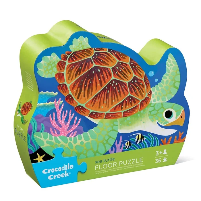 Crocodile Creek 36 Piece Foil Floor Puzzle | Sea Turtle