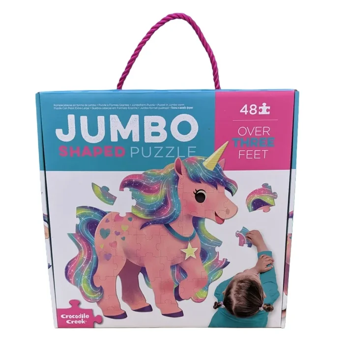 Crocodile Creek 48 Piece Jumbo Shaped Puzzle | Unicorn