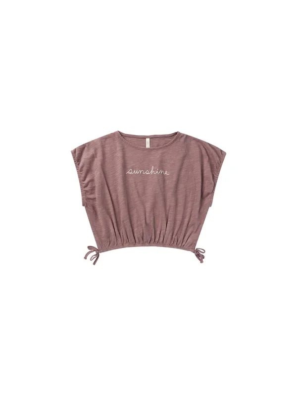 Cropped Cinch Tee – Sunshine