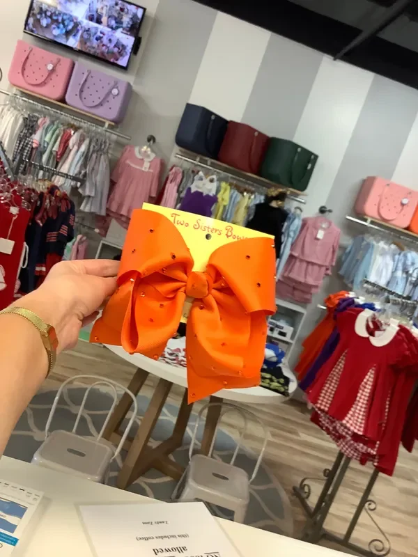 Crystal bow orange + clear