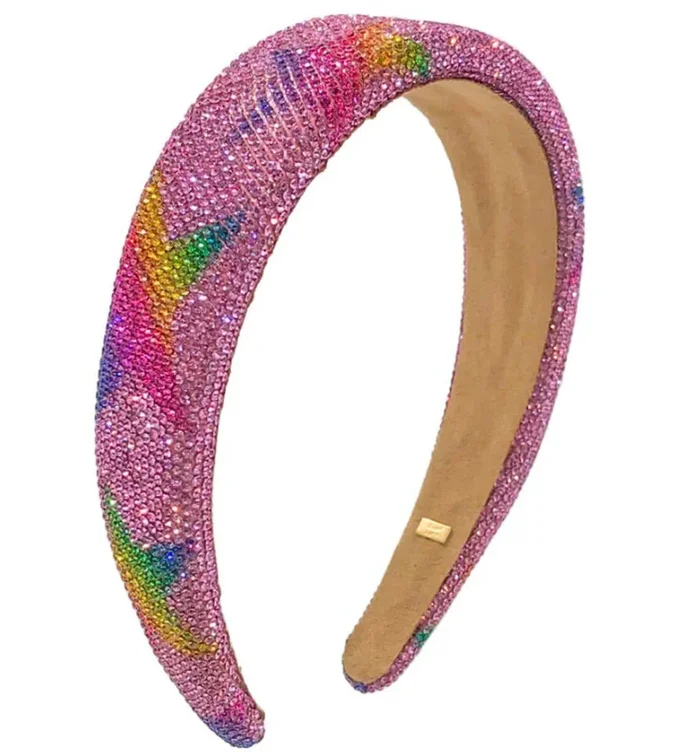 Crystalized Rainbow Star Pink Headband