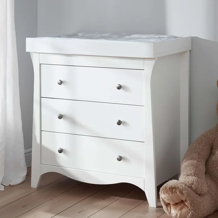 Cuddleco Clara 3 Drawer Dresser – White