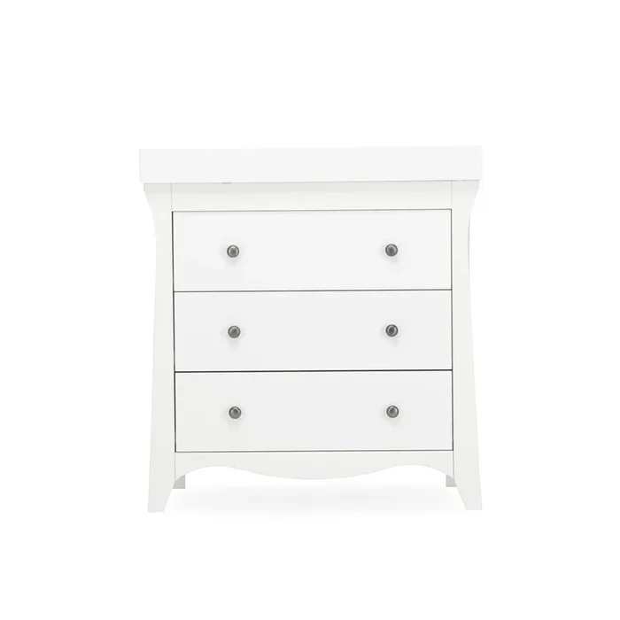 CuddleCo Clara 3-Drawer Dresser + Changer – White