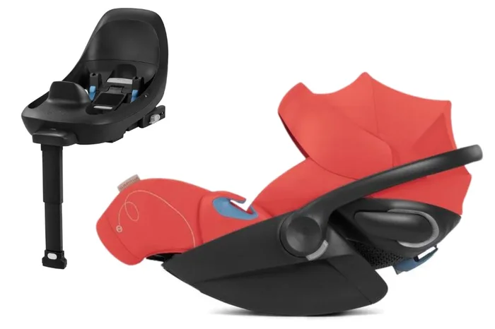 Cybex Cloud G Lux SensorSafe Comfort Extend Reclining Infant Car Seat – Hibiscus Red