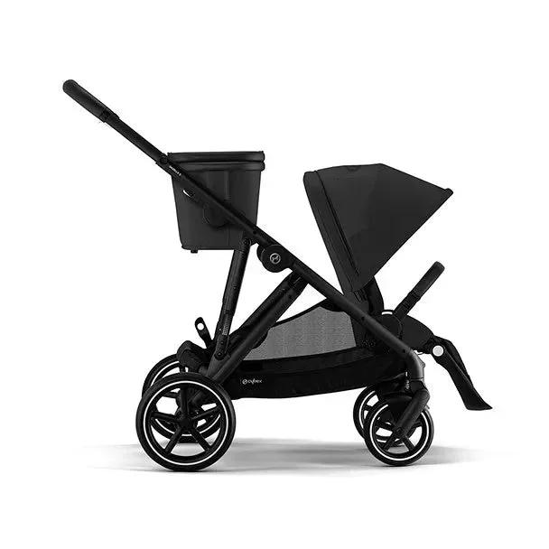 Cybex Gazelle S Modular Stroller with Infant Car Seat, Reversible Seat, Near-Flat Recline, and Shopper Basket for Growing Families Moon Black, Black Frame Gazelle S 2 + Car Seat