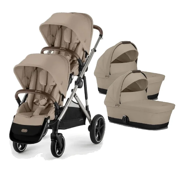 Cybex Gazelle S Twin Pushchair – Taupe / Almond Beige