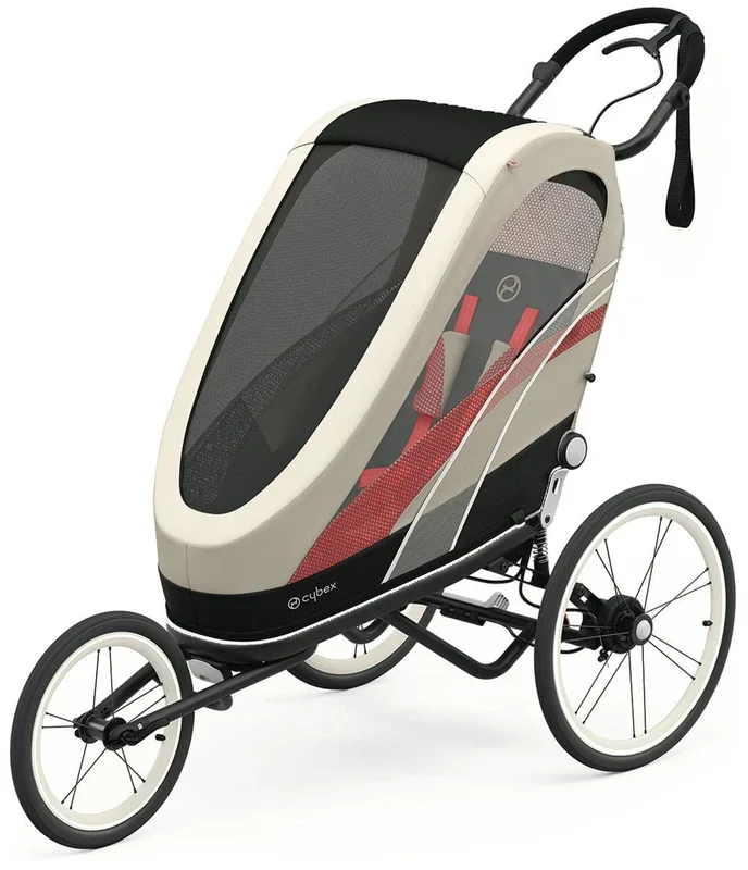 Cybex Zeno Multisport Trailer Bundle – Black Frame + Bleached Sand Seat Pack