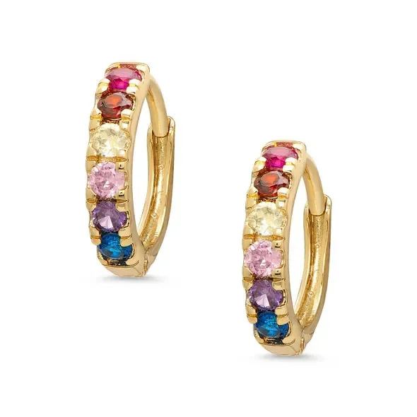 CZ Hoop Earrings – Multi (3mm)