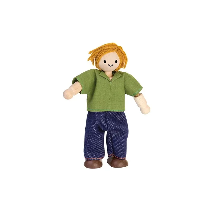 Dad Dollhouse Figure – Light Skin Tone – Brown Hair