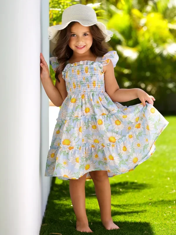 Daisy Delight Smocked Tiered Dress