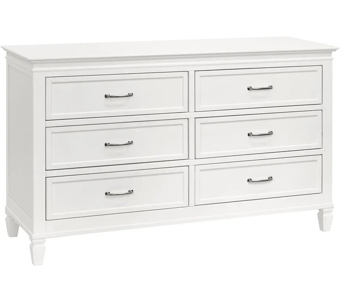 Darlington 6 Drawer Dresser in Warm White