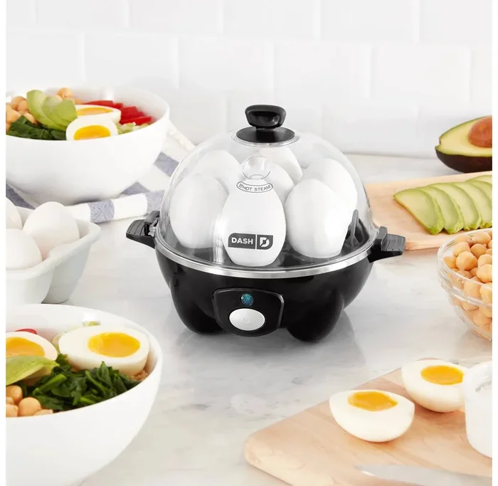 Dash 3-in-1 Everyday 7-Egg Cooker with Omelet Maker and Poaching – Black