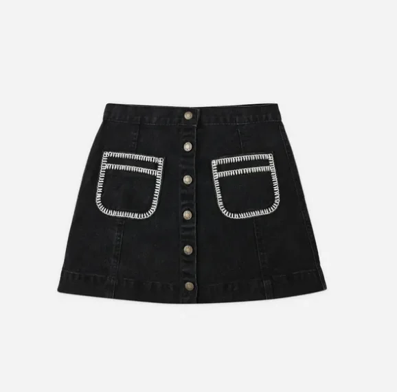 Denver Mini Skirt | Washed Black