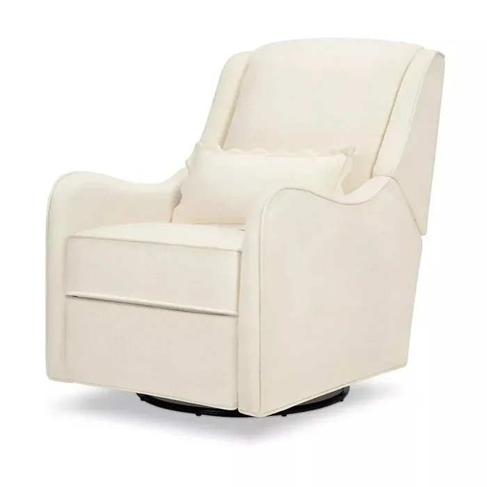 Devon Recliner and Swivel Glider – Performance Ivory Eco-Basketweave