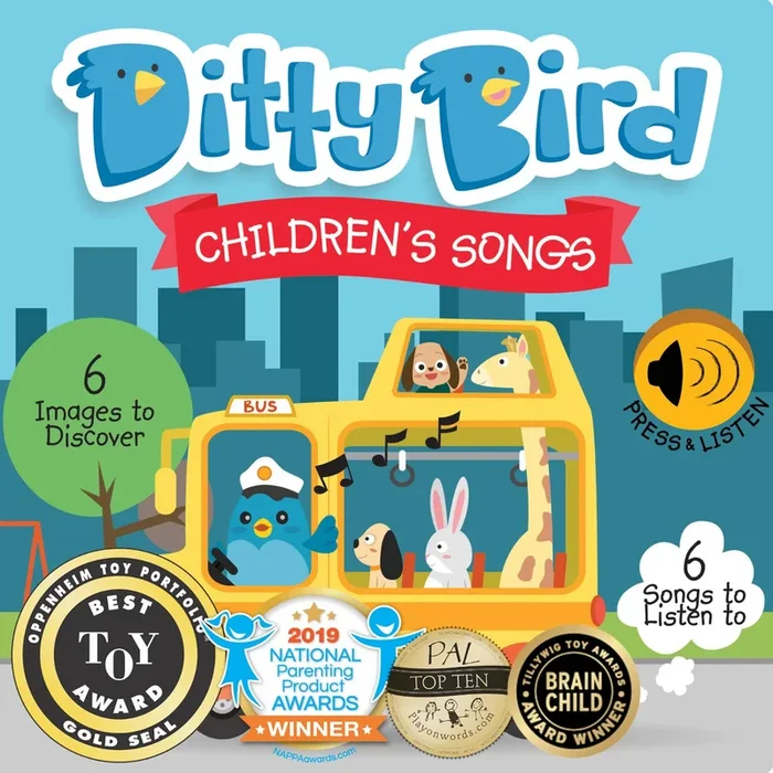 Ditty Bird Interactive Musical Book | Children’s Songs