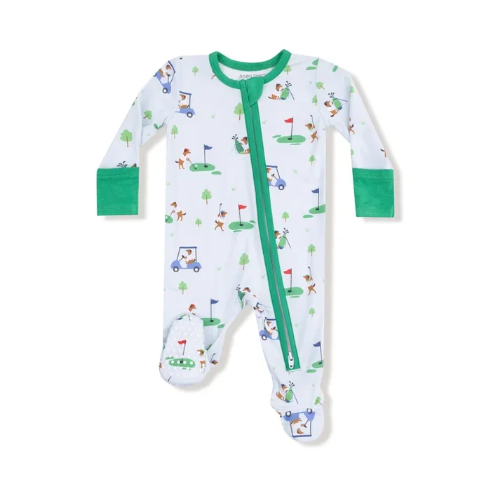 Dog Gone Blue 2 Way Zipper Footie