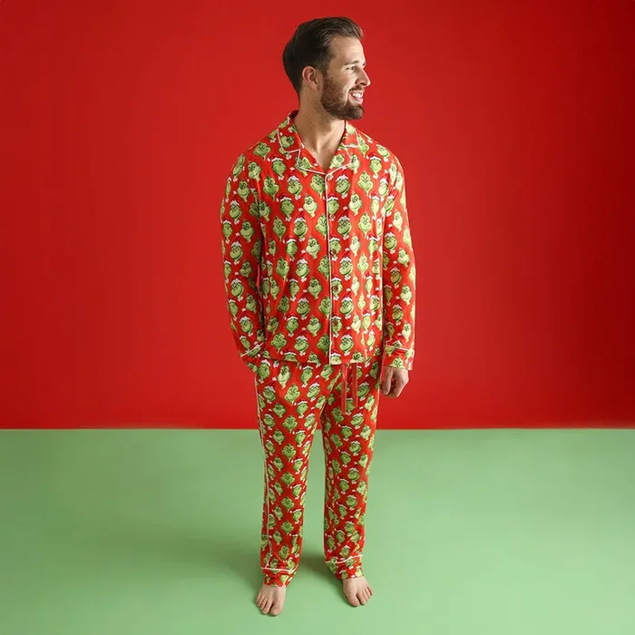 Dr. Seuss The Grinch Men’s Luxe Pajama Pant Set