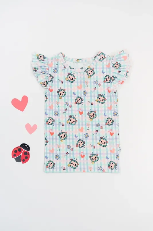 Dream Big Little Co X Cocomelon Springtime Melon Dream Cap Seeve Top