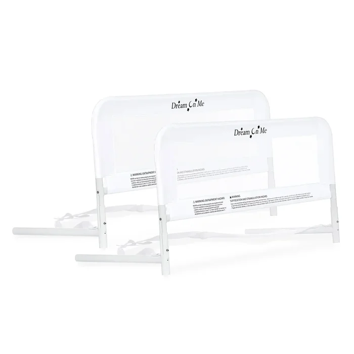 Dream On Me Mesh Security Bed Rails, Double Pack, White