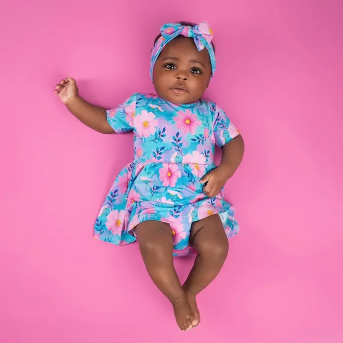 Dreamy Cosmos | Baby & Toddler Bamboo Bodysuit Dress