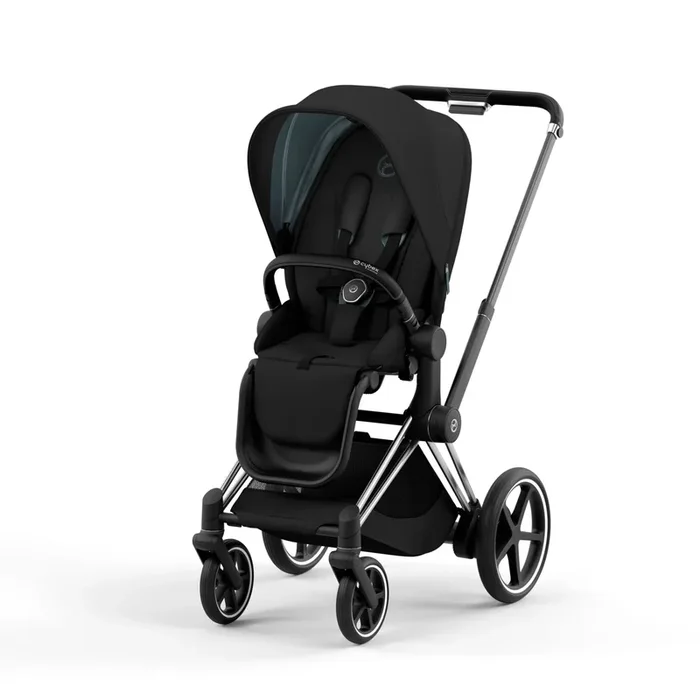 E-Priam 2 Smart Stroller – Chrome/Black
