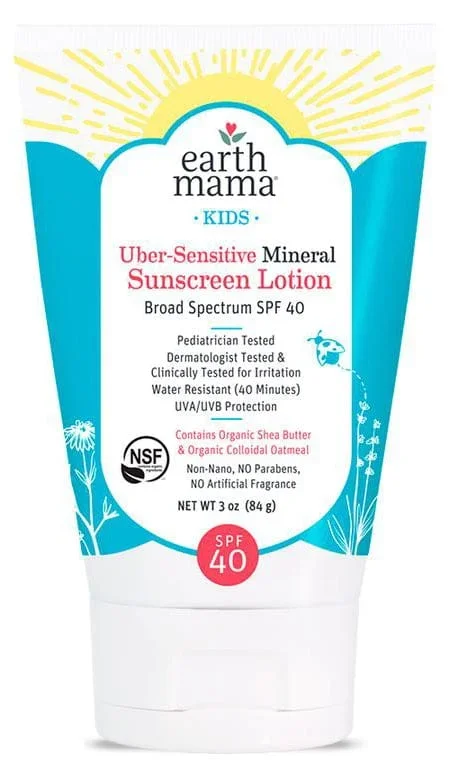 Earth Mama Kids Uber-Sensitive Mineral Sunscreen Lotion SPF 40
