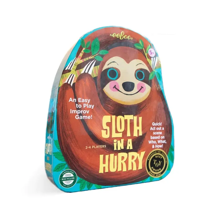 eeBoo Sloth In A Hurry Improv Game