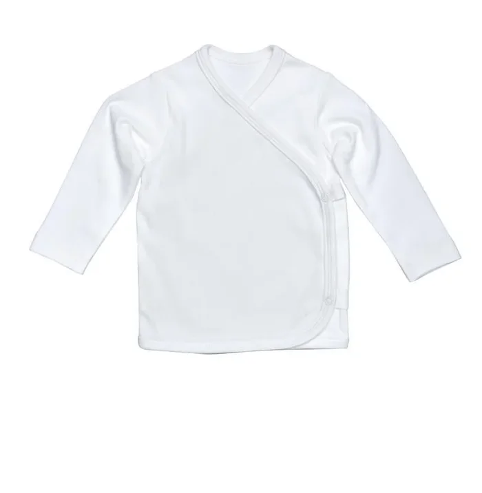 Egyptian Cotton Off-White Side Snap Top