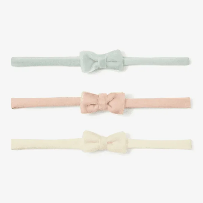 Elegant Baby Velvet Bow Headband Set | 3-Pack