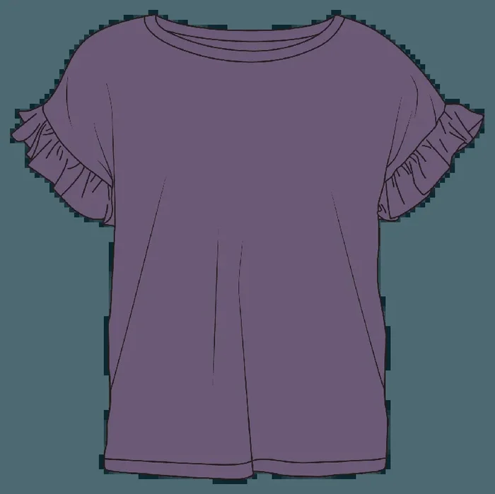 Elmerial Bamboo Ruffle Tee
