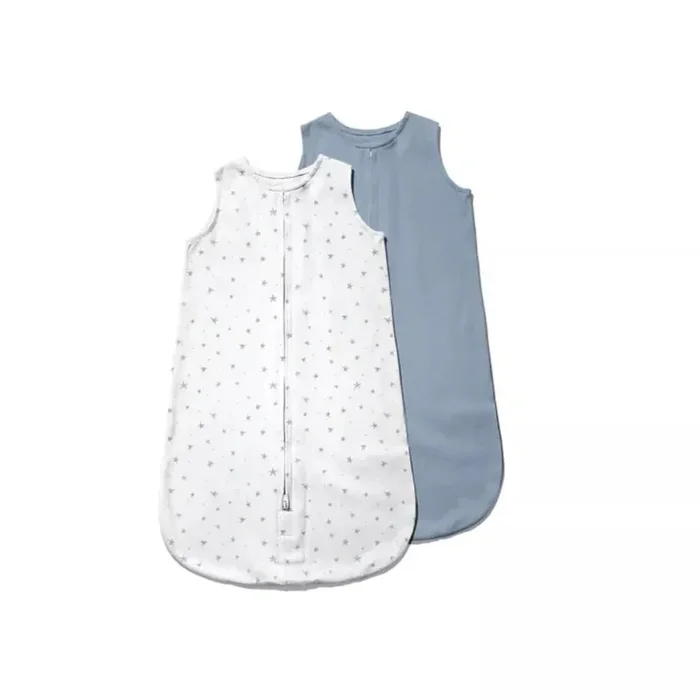 ELY`S & CO. WEARABLE BLANKET 100% COTTON BLUE STARS 2 PACK