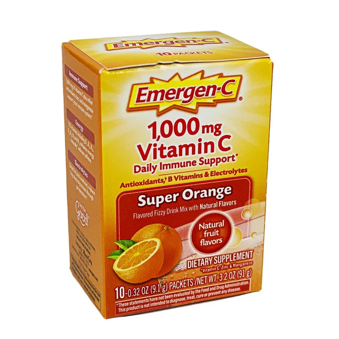Emergen-C Super Orange, – Box of Ten 0.32 oz. Pouches